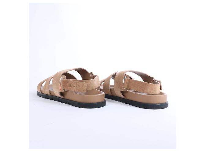 Sandali Hermès Genius in camoscio marrone 191383Z, Taglia EU 45 - vista 10