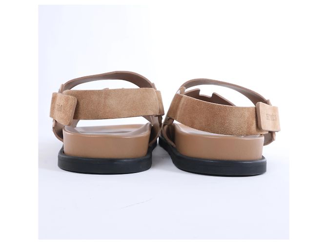 Sandali Hermès Genius in camoscio marrone 191383Z, Taglia EU 45 - vista 9