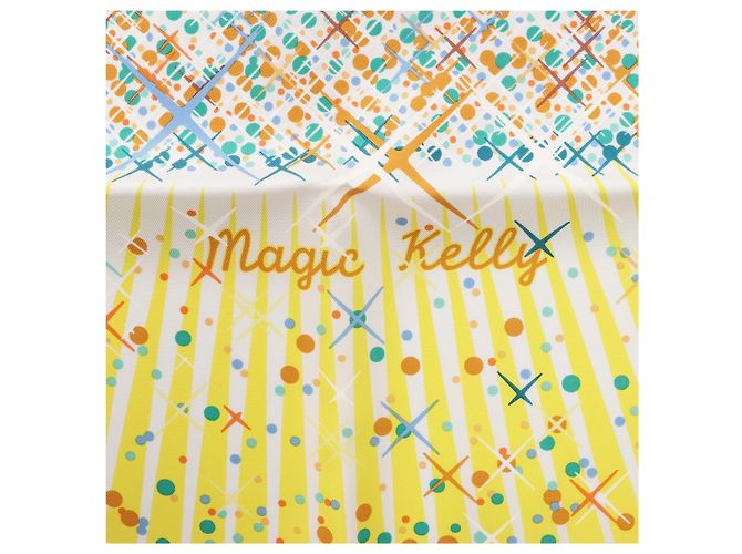 Hermès Carré 90 "Magic Kelly" Seidentuch in Gelb - Ansicht 7
