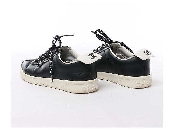 Chanel Coco Mark Leder-Sneaker in Schwarz G34085, Größe EU 37 - Ansicht 11