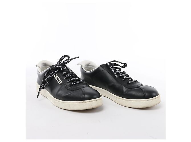 Chanel Coco Mark Leder-Sneaker in Schwarz G34085, Größe EU 37 - Ansicht 2