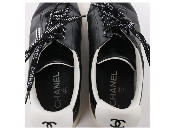 Chanel Coco Mark Leder-Sneaker in Schwarz G34085, Größe EU 37 - Ansicht 8
