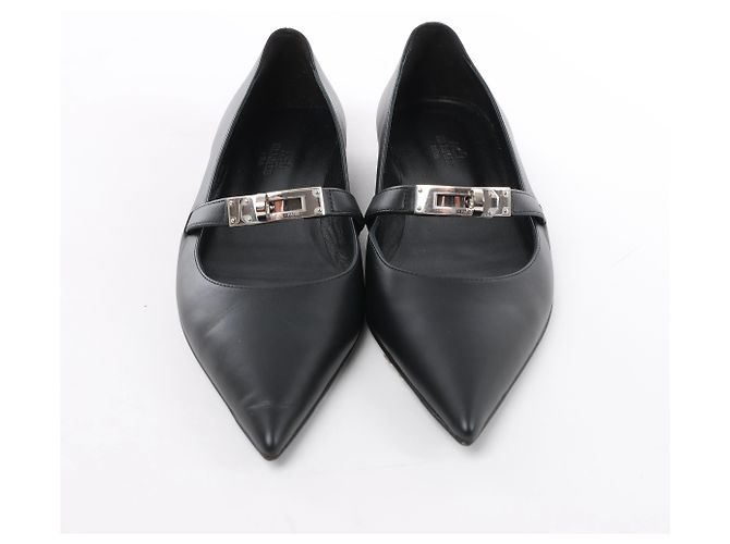 Hermès Kelly 25SS Leather Ballet Flat in Black 251002Z, Size EU 36 - vista 5