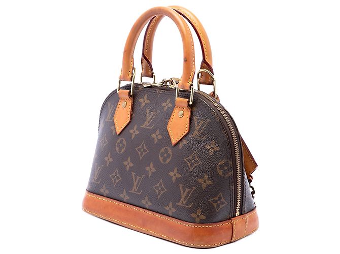 Borsa Satchel Louis Vuitton Monogram Alma BB Marrone - vista 2