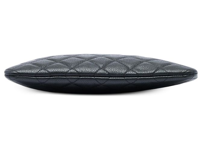 Clutch Chanel Small Quilted Caviar O Case Nera - vista 3