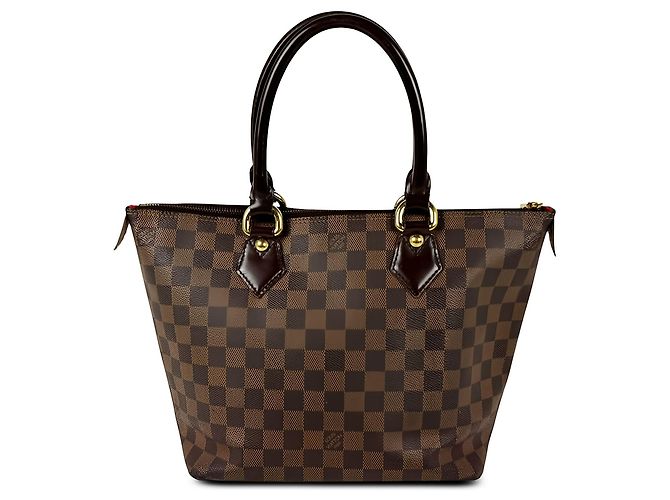 Borsa a mano Louis Vuitton Damier Ebene Saleya PM Marrone - vista 2