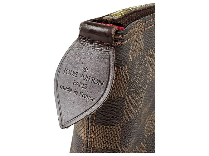 Borsa a mano Louis Vuitton Damier Ebene Saleya PM Marrone - vista 5