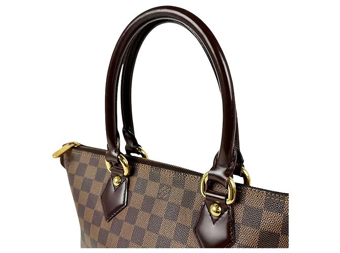 Borsa a mano Louis Vuitton Damier Ebene Saleya PM Marrone - vista 8