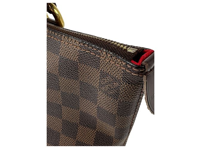 Borsa a mano Louis Vuitton Damier Ebene Saleya PM Marrone - vista 9