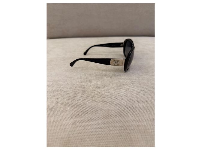 Chanel Gafas de Sol Ovaladas en Acetato Negro - vista 5
