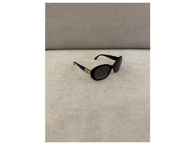 Chanel Gafas de Sol Ovaladas en Acetato Negro - vista 6
