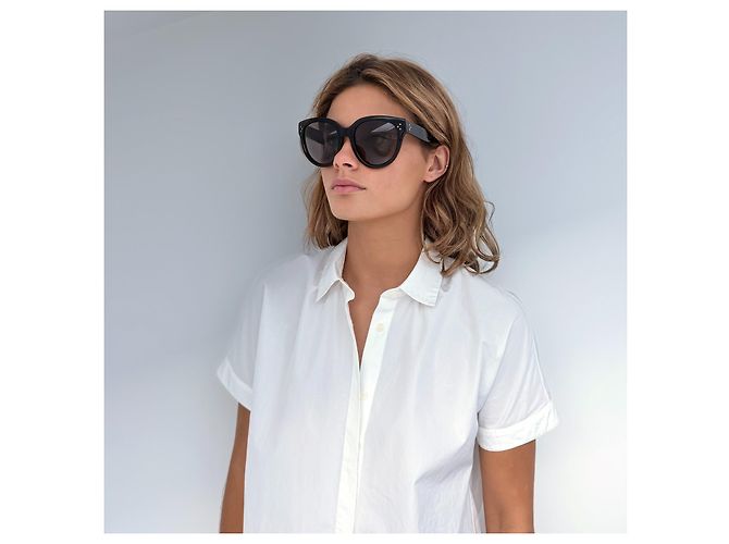 Céline Phoebe Philo Oversized Sonnenbrille Schwarz CL 41755 - Ansicht 3