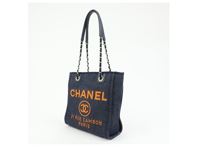 Chanel Deauville Denim Medium - vista 3