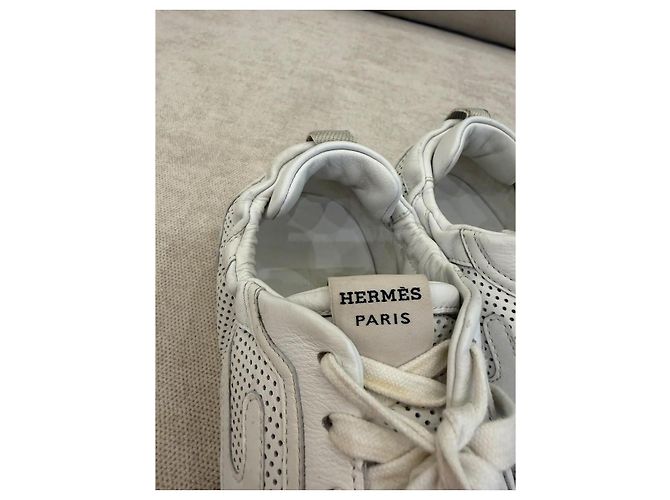 Hermès Jet Sneaker Weiß Leder - Ansicht 5