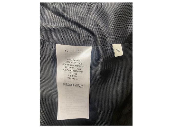 Gucci Samt-Blazer in Blau mit Kontrastborte – Size 38 - Ansicht 4