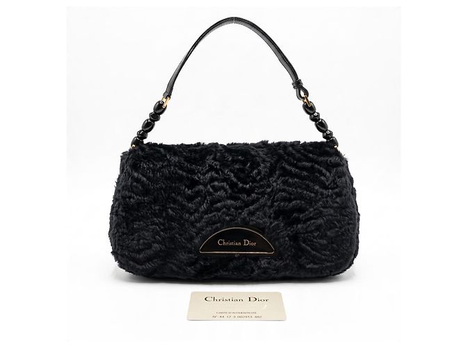 Borsa Christian Dior Malice Pelliccia Astrakhan Nera - vista 4