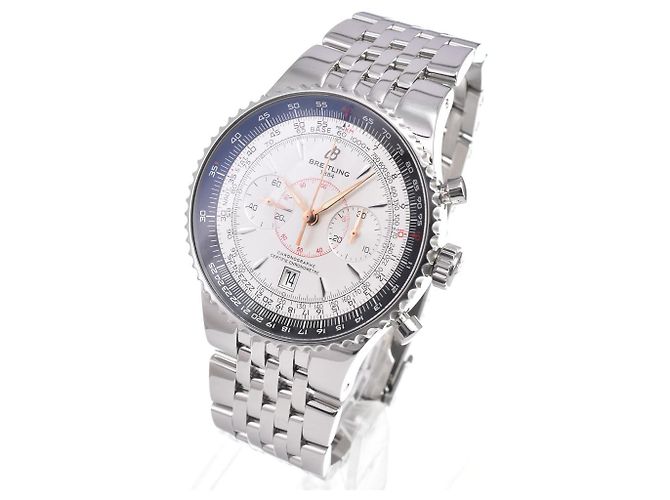 Breitling Navitimer Montbrillant Chronograph Automatic Stainless Steel and Leather 38 - vista 4
