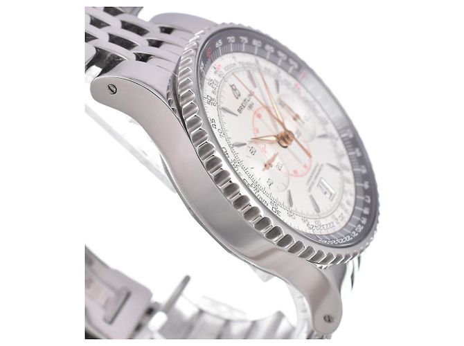 Breitling Navitimer Montbrillant Chronograph Automatic Stainless Steel and Leather 38 - vista 5