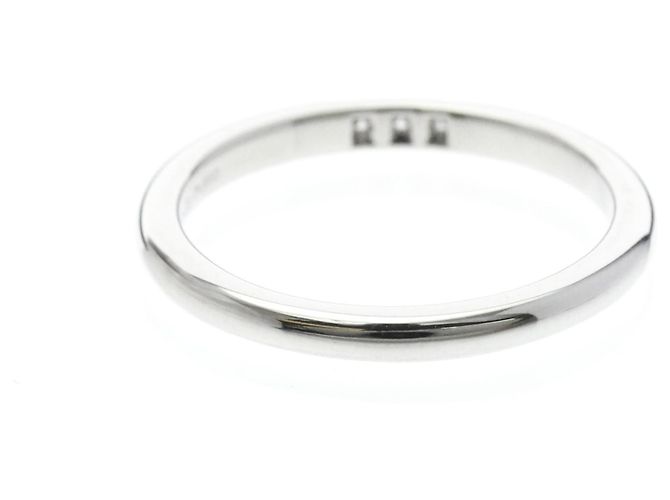 Autre Marque Tiffany Forever Wedding Ring 3P Diamond Platinum Band - Ansicht 3