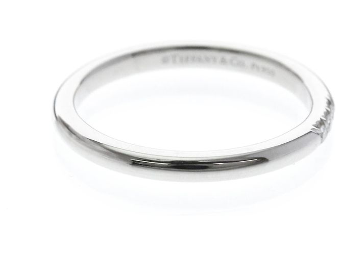 Autre Marque Tiffany Forever Wedding Ring 3P Diamond Platinum Band - Ansicht 4