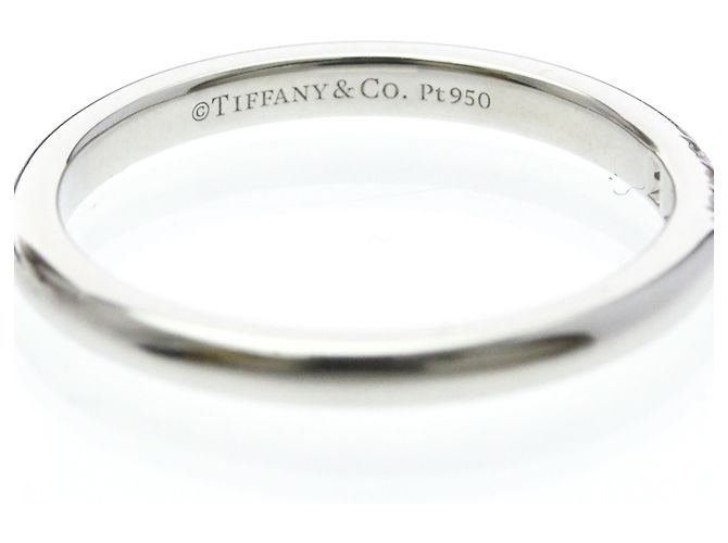 Autre Marque Tiffany Forever Wedding Ring 3P Diamond Platinum Band - Ansicht 8