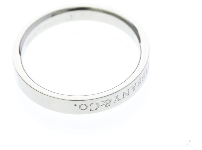 Autre Marque Tiffany Flachbandring aus Platin - Ansicht 9