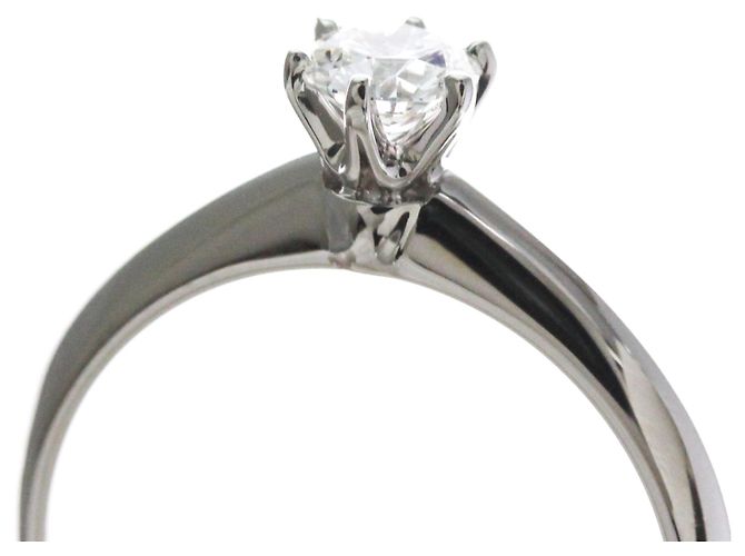 Autre Marque Tiffany Diamant-Solitärring aus Platin - Ansicht 11