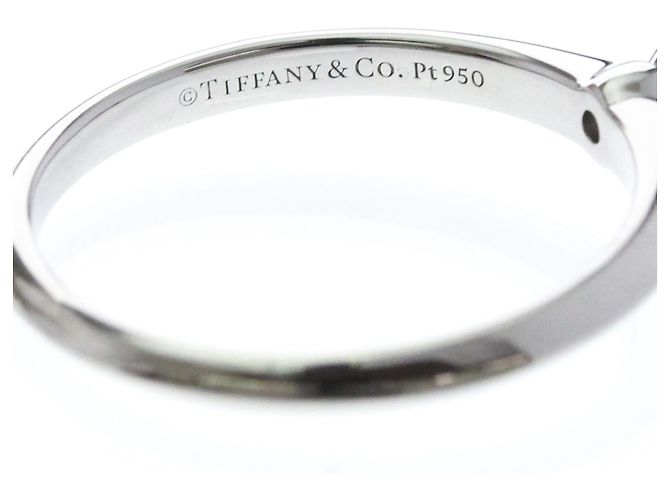 Autre Marque Tiffany Diamant-Solitärring aus Platin - Ansicht 7