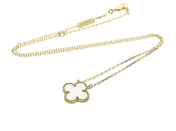 Collana Van Cleef & Arpels Vintage Alhambra in oro giallo 18K - vista 14