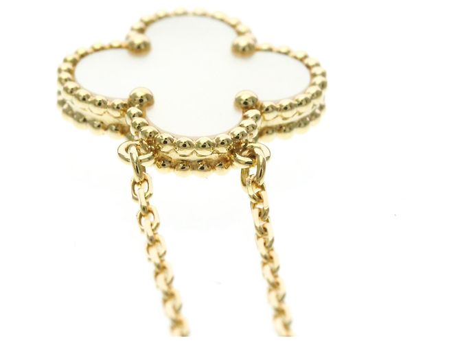 Collana Van Cleef & Arpels Vintage Alhambra in oro giallo 18K - vista 6