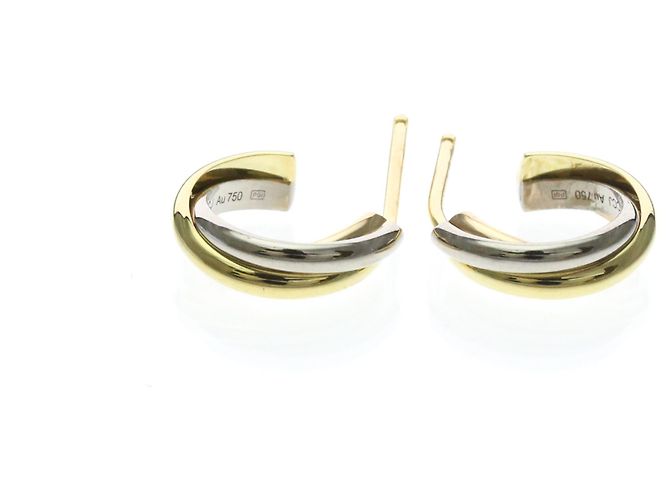 Orecchini Cartier Trinity a mezzo cerchio in oro 18K - vista 3