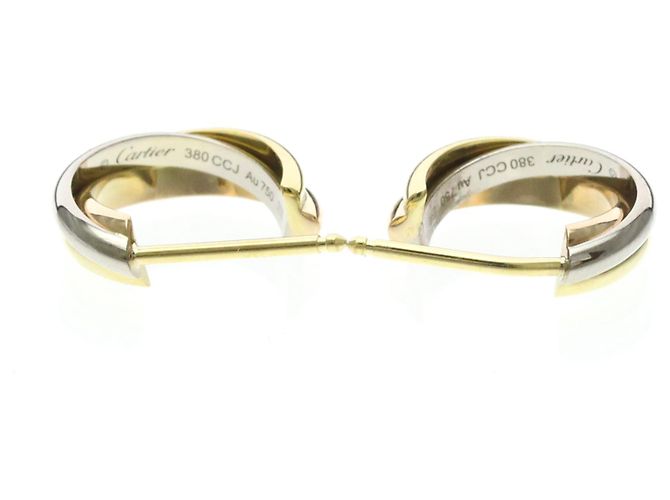 Orecchini Cartier Trinity a mezzo cerchio in oro 18K - vista 4