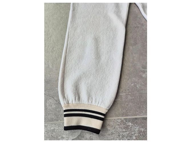 Louis Vuitton pantalón de chándal de lana y algodón crema - vista 2
