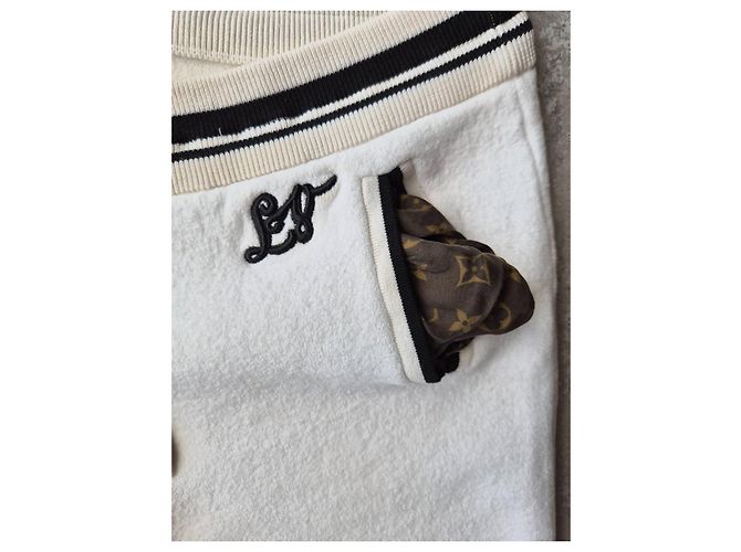 Louis Vuitton pantalón de chándal de lana y algodón crema - vista 5