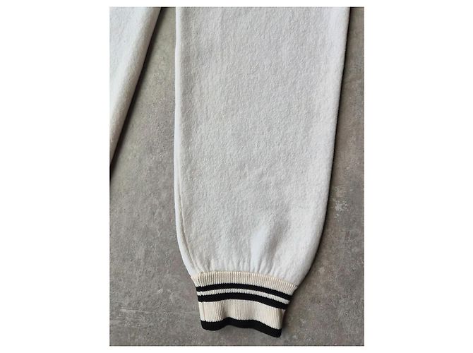Louis Vuitton pantalón de chándal de lana y algodón crema - vista 8