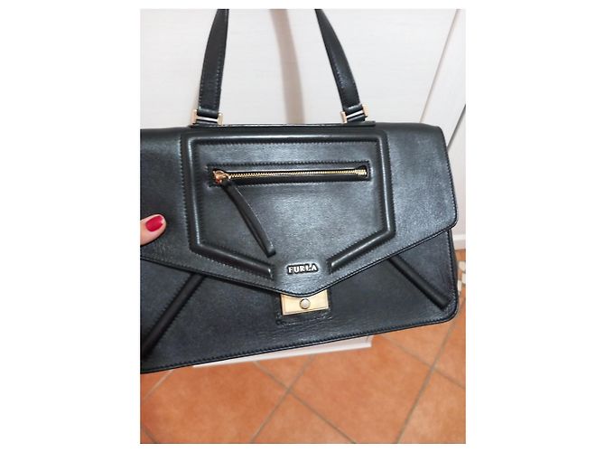 Borsa a tracolla Furla  Alice in pelle nera - vista 4