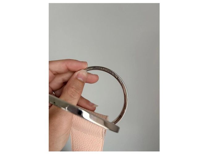 Burberry Gürtel aus blassrosa Leder mit Doppelring-Schnalle - Ansicht 5