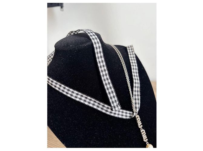 Collana Miu Miu in argento con perla - vista 5