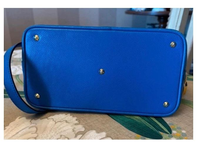 Autre Marque Borsa in pelle blu Ettore Bugatti Tod's D - vista 4