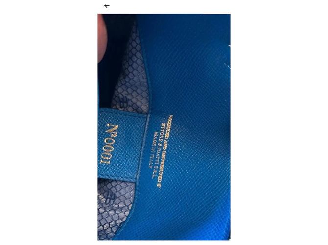 Autre Marque Borsa in pelle blu Ettore Bugatti Tod's D - vista 5