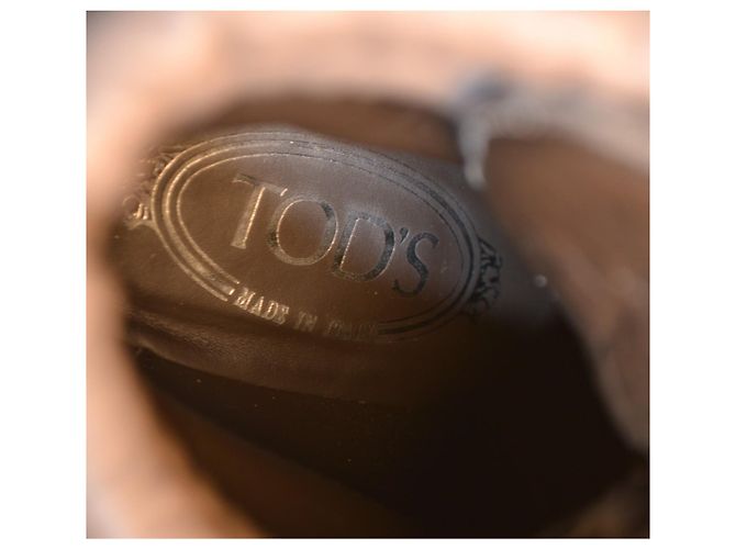Tod's Botines de Piel Beige con Tacón - vista 9