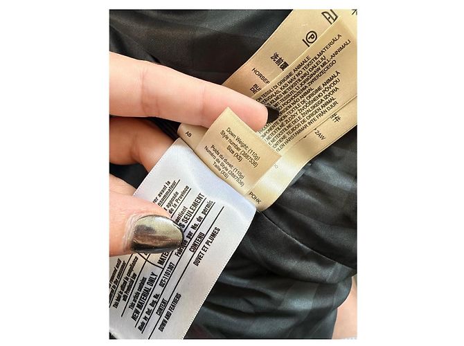 Casaco acolchoado Burberry Brit em nylon preto com gola de pele - vista 14