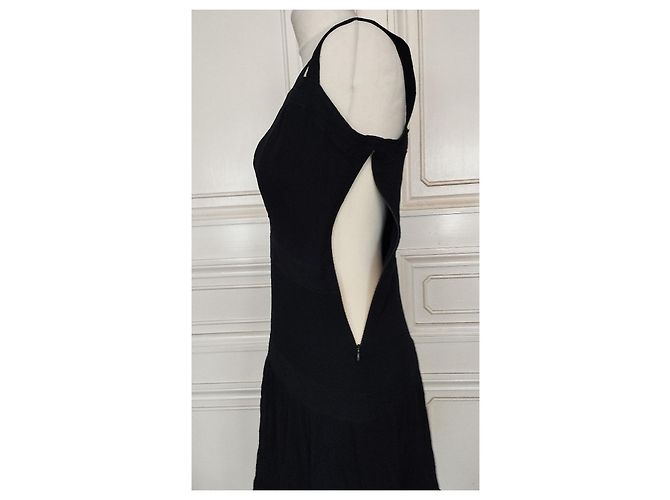 Cacharel Seiden-Abendkleid mit tiefem Ausschnitt TS - Ansicht 12