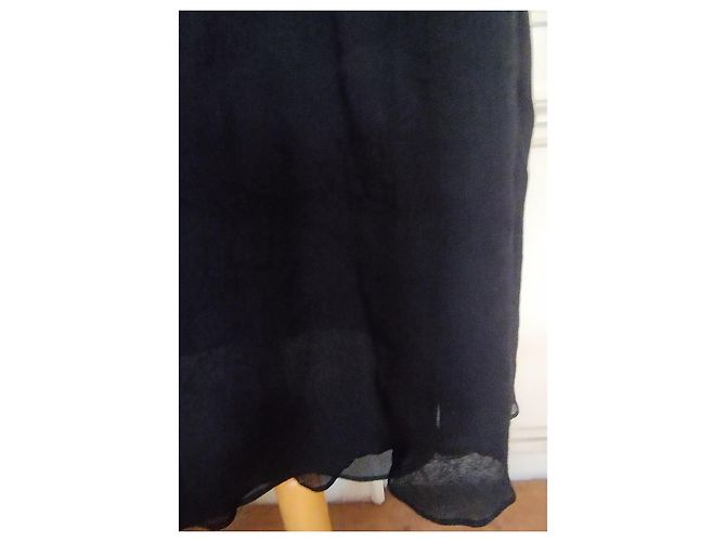 Cacharel Seiden-Abendkleid mit tiefem Ausschnitt TS - Ansicht 6