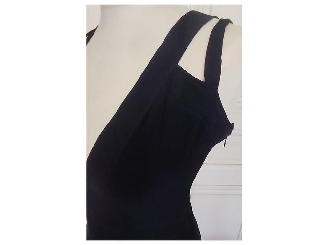 Cacharel Seiden-Abendkleid mit tiefem Ausschnitt TS - Ansicht 7