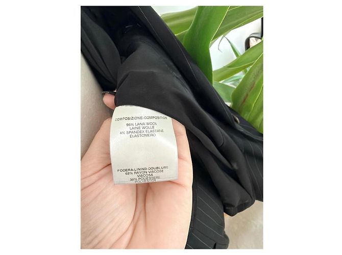 Completo Gucci in lana nera a righe - - vista 5