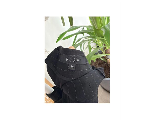 Completo Gucci in lana nera a righe - - vista 9