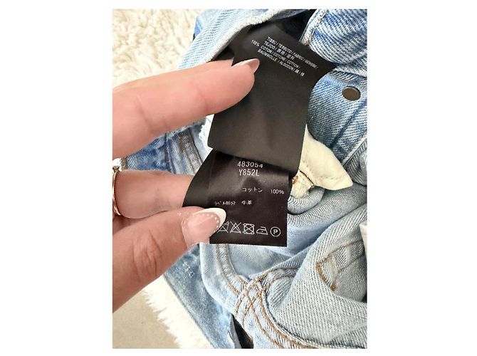 Autre Marque Saint Laurent gerade Jeans in hellem Denim - Ansicht 13