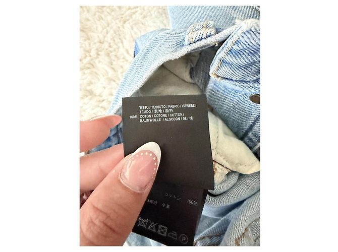 Autre Marque Saint Laurent gerade Jeans in hellem Denim - Ansicht 14