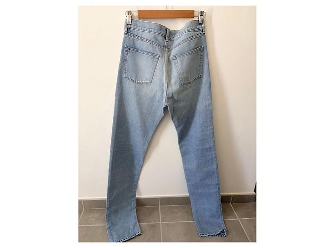 Autre Marque Saint Laurent gerade Jeans in hellem Denim - Ansicht 6
